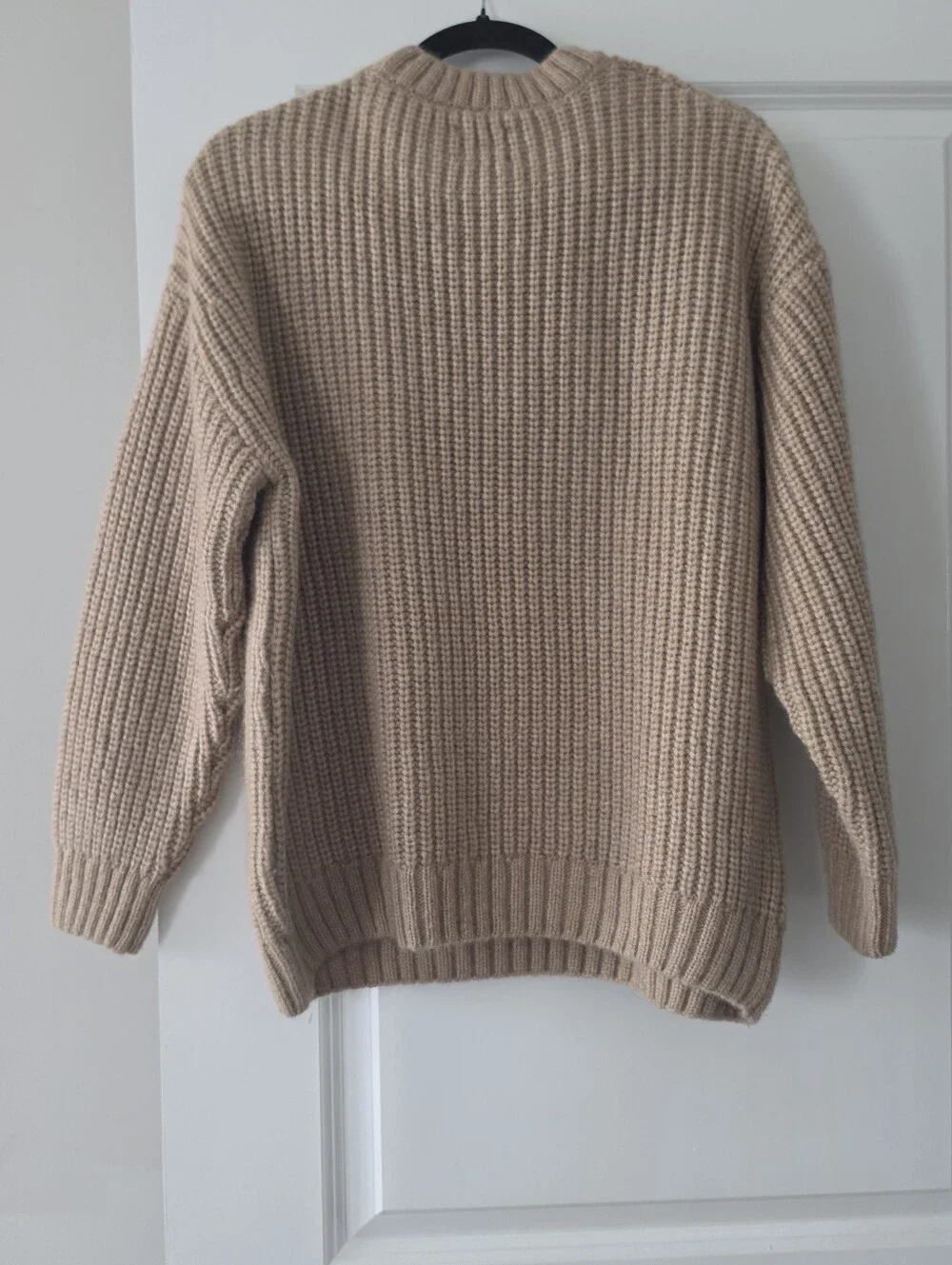 NWOT ANINE BING Sydney Crewneck Sweater XS, Camel, Wool-blend